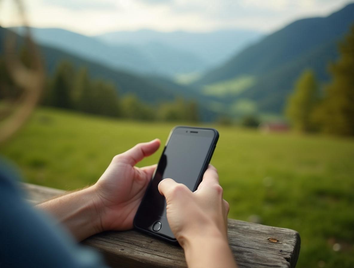 Správa z mobilu v prírode